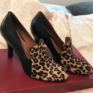 Sofft - Mina - Black/Leopard leather pumps - 9